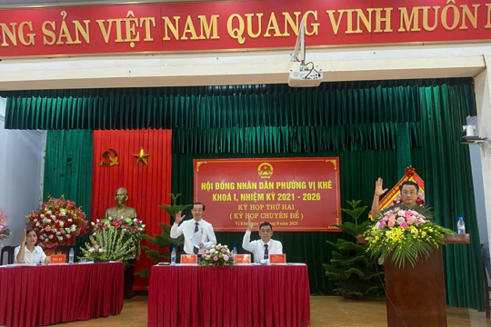 HĐND phường Vị Khê tổ chức thành công kỳ họp thứ hai, nhiệm kỳ 2021–2026 